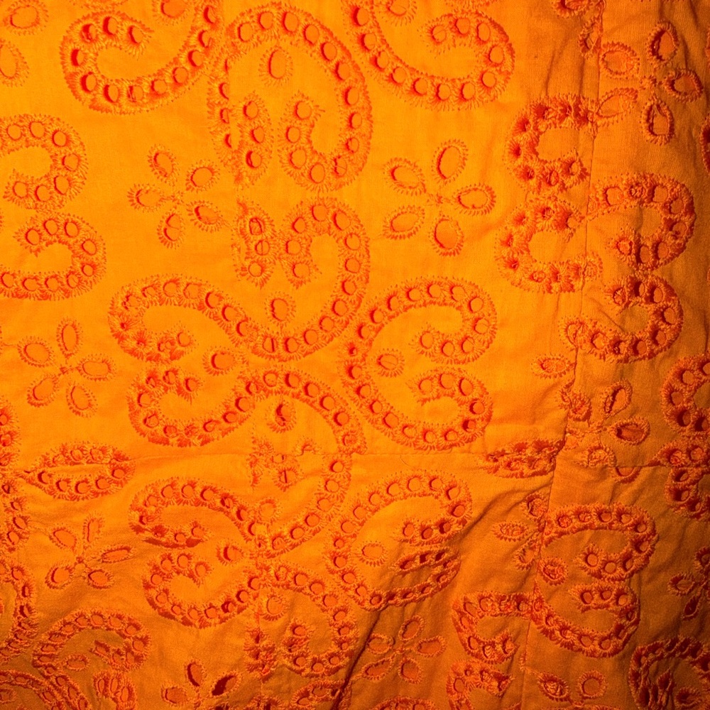 🍊 MINKPINK Orange Eyelet Lace Ruffle Mini Dress 🍊